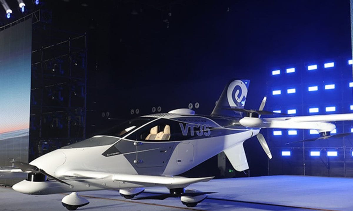 Chinese company launches autonomous flying taxi with 100-mile range