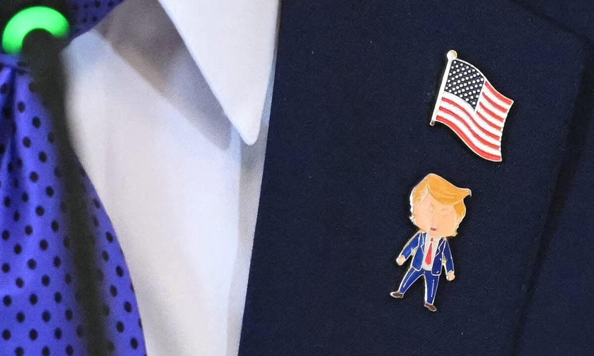 ‘Happy Trump’ pins available, among other collectibles, after president dons new accessory