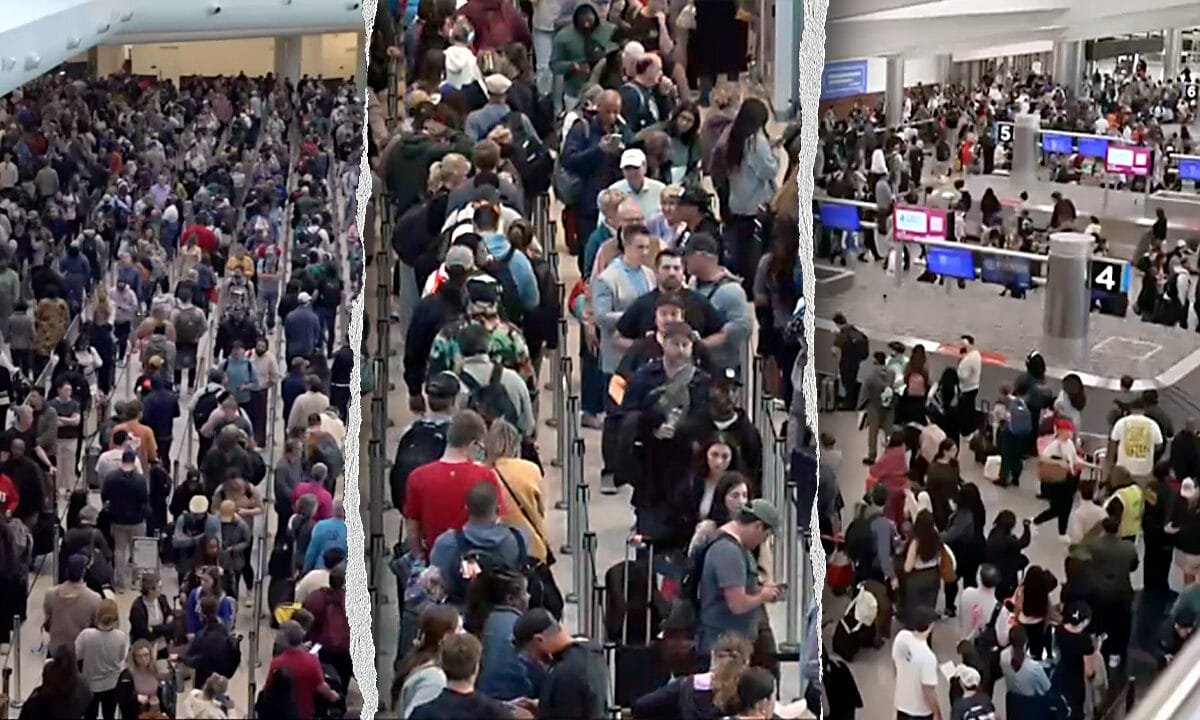 Frustrated passengers lash out at long TSA lines; GOP messages to ‘thank a Democrat’